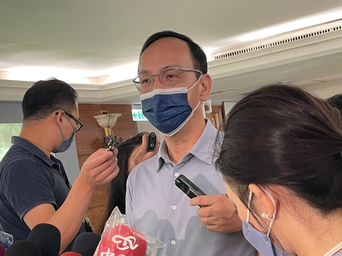 ▲朱立倫稱國民黨桃園很團結。（圖／記者余祥攝，2022.9.22）