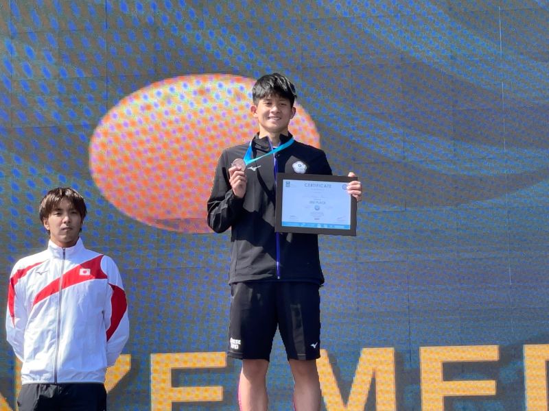 卓承齊奪銅  台灣泳將寫隊史最佳成績