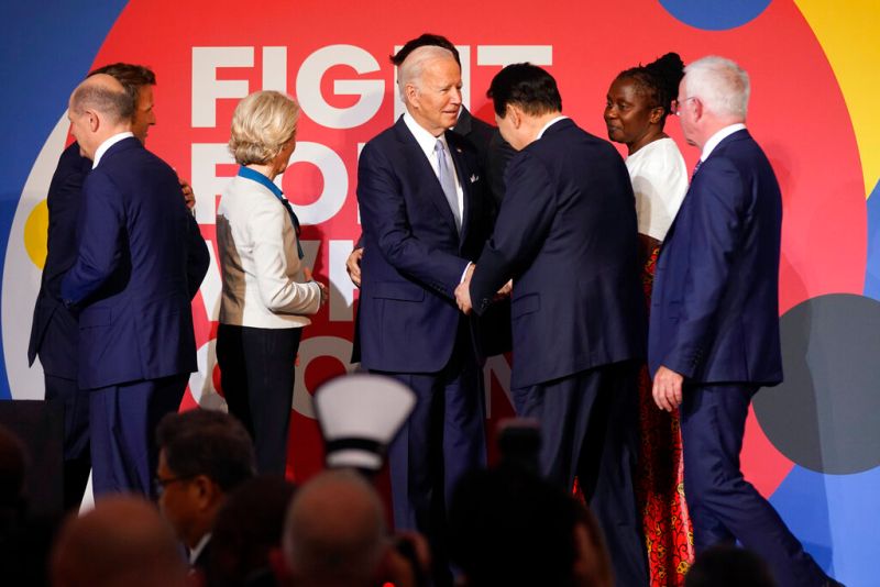 ▲韓國總統尹錫悅與美國總統拜登會面。（圖／美聯社／達志影像）