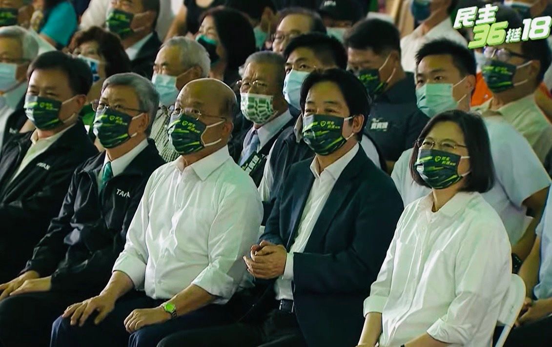 ▲為拉抬中部選情，綠營四天王今連袂出席在台中的民進黨黨慶音樂會。（圖／翻攝民進黨臉書，2022.09.24）