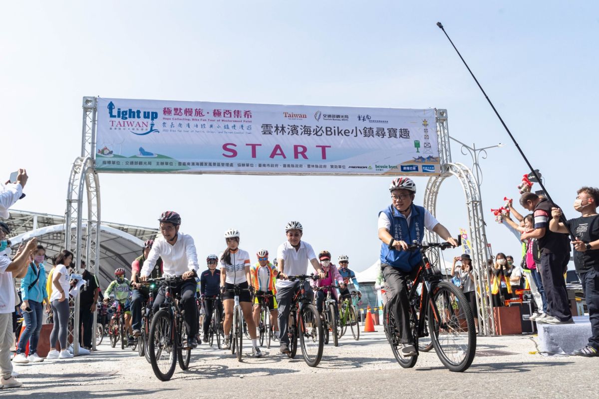 ▲2022極點慢旅-雲林濱海必Bike小鎮24日盛大揭幕，10月還有兩場，喜愛單車的你不容錯過。（圖／交通部觀光局雲嘉南濱海國家風景區管理處提供）