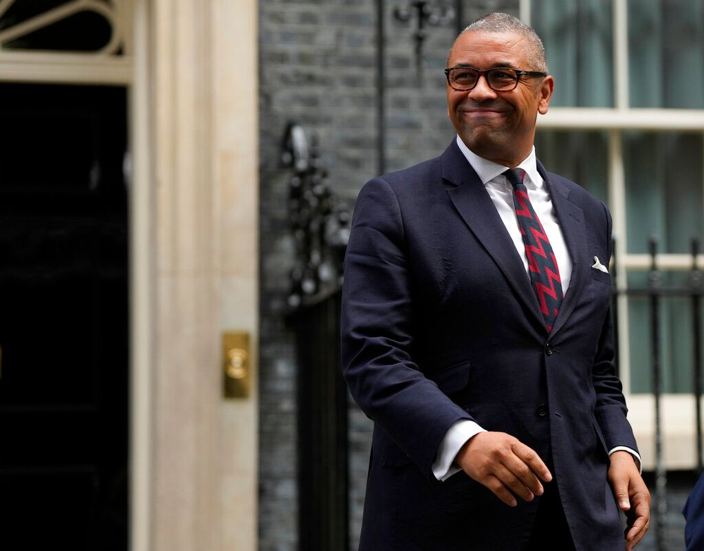 ▲英國外交大臣柯維立（James Cleverly）（圖／美聯社／達志影像）