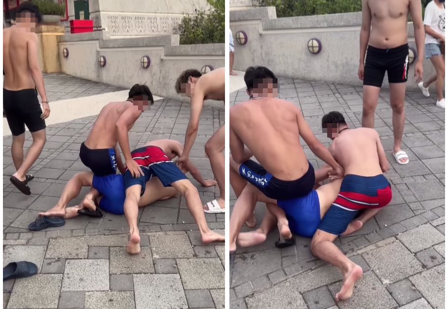 ▲一位男子日前在水樂園內用手機攝錄其他女性遊客照片，路人將他壓制後報警，被拍女子提告性騷擾，園方也決定將偷拍男列入黑名單禁止入園。（圖／民眾提供）