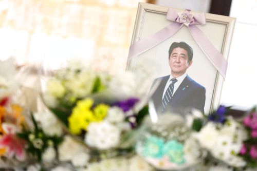 ▲日本前首相安倍晉三的國葬儀式於9月27日舉行。（圖／美聯社／達志影像）