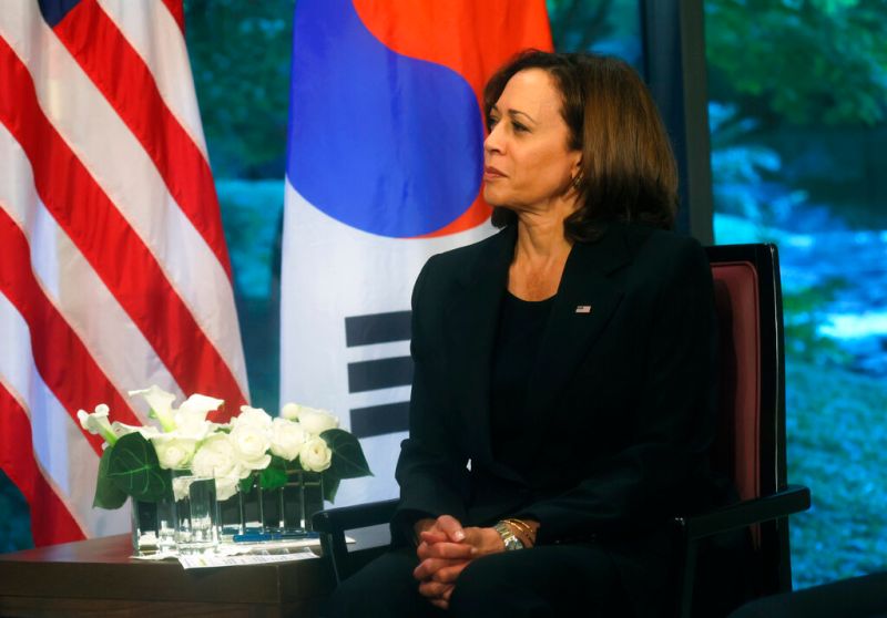 ▲美國白宮高級官員表示，副總統賀錦麗（Kamala Harris）訪問日韓期間，除了造訪戒備森嚴的非軍事區（DMZ）和美軍基地外，談話內容將聚焦中國對台行徑。（圖／美聯社／達志影像）