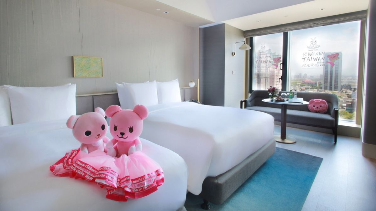 ▲呼籲關注乳癌防治，酒店推出粉紅公益主題房、下午茶和能量特調組。（圖／高雄洲際酒店提供）