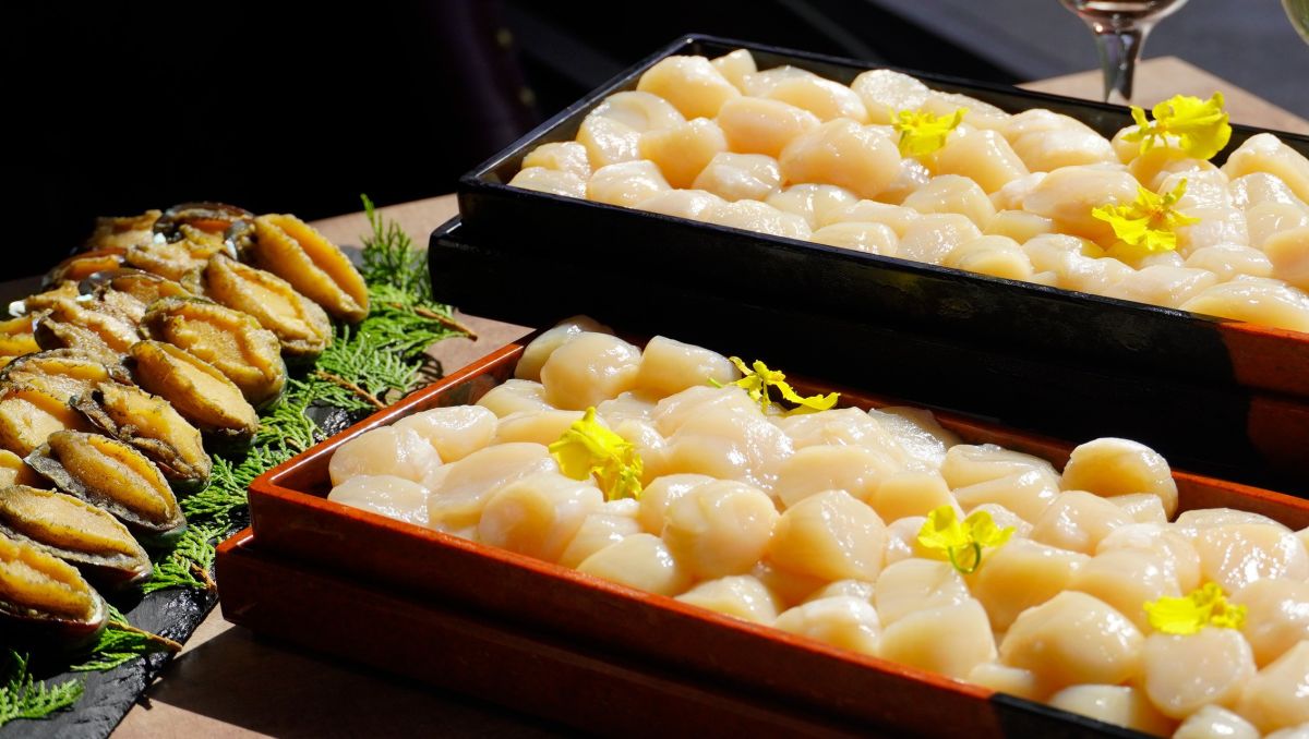 ▲教師節優惠一次看，除了超商有咖啡促銷，馬辣集團出示教師證，升級九孔鮑魚、生食級干貝吃到飽。（圖／業者提供）