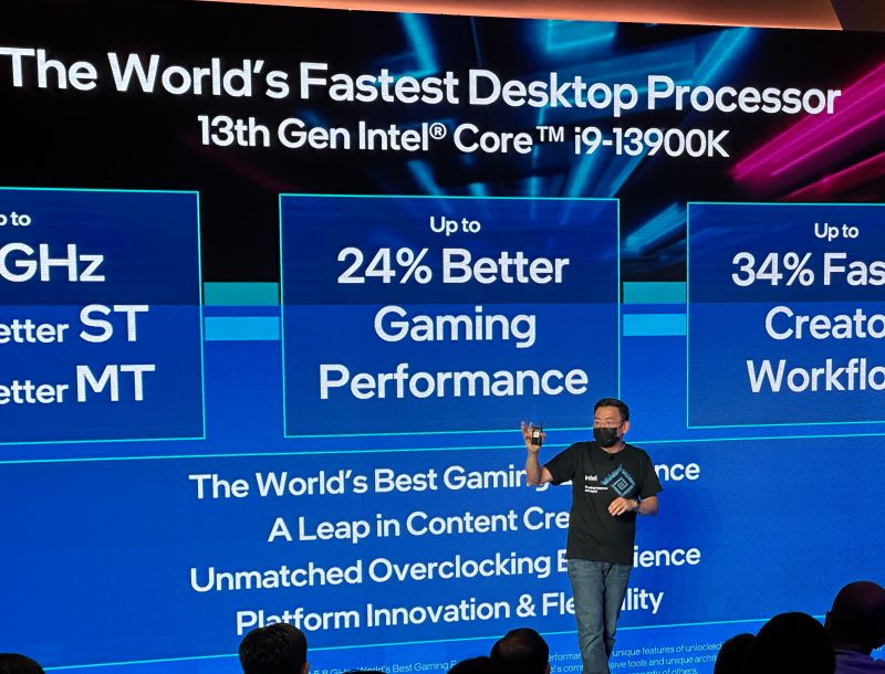 ▲英特爾今(28)日凌晨宣布推出最新第13代Intel Core桌上型處理器，將帶來更快、效能更佳的使用體驗。（圖／記者周淑萍攝）