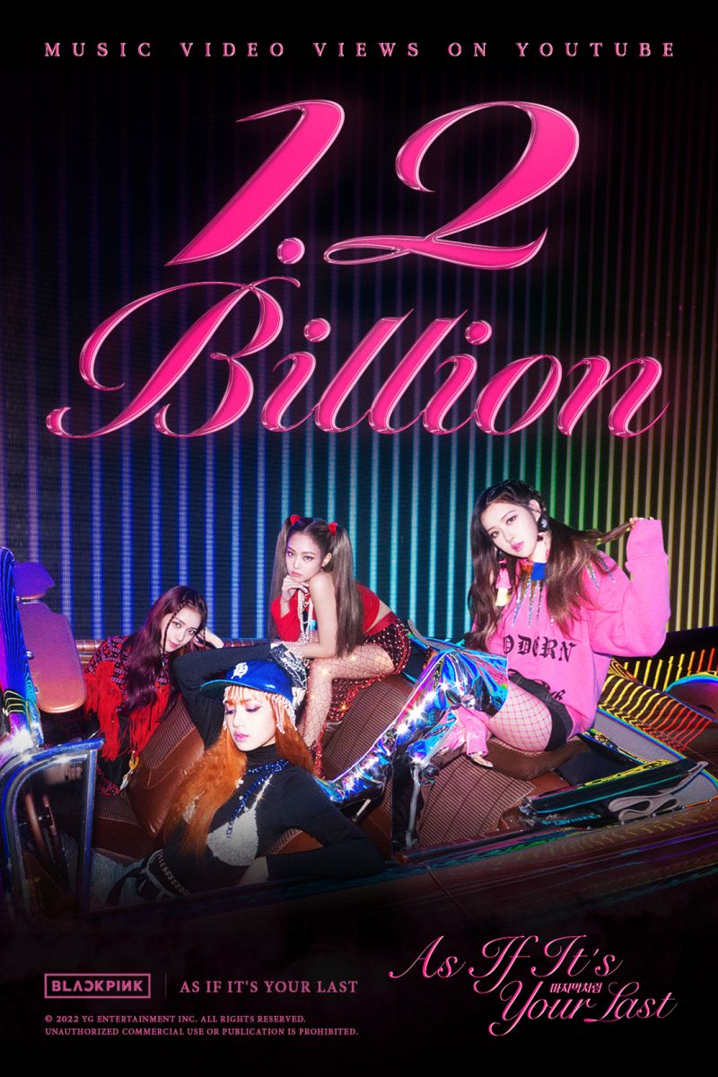▲「BLACKPINK」2017年發行的〈As If It's Your Last（像最後一樣）〉，MV在YouTube上已累積超過12億觀看次數。（圖／翻攝自BLACKPINK臉書）