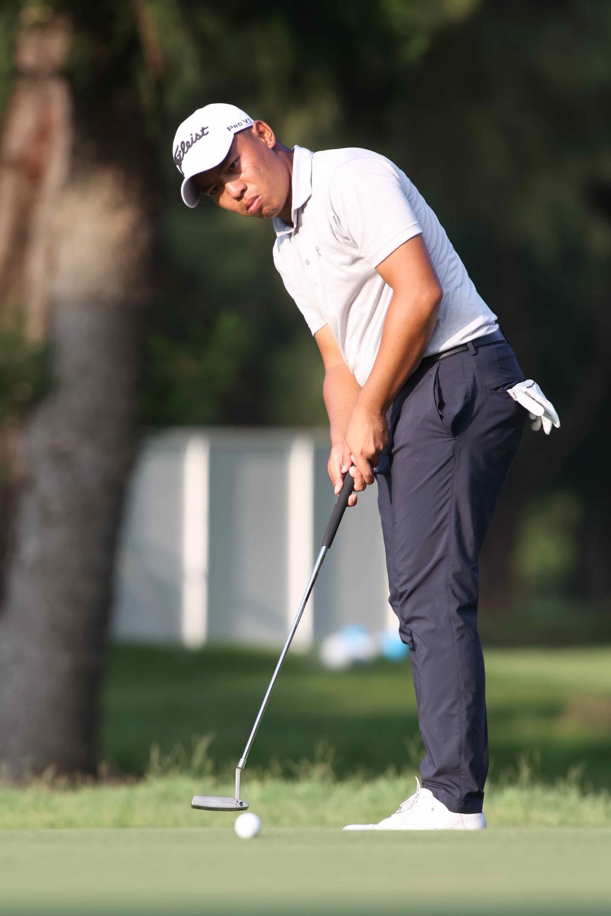 ▲尋求衛冕的王偉祥打出66桿，暫時獨居領先。官方提供