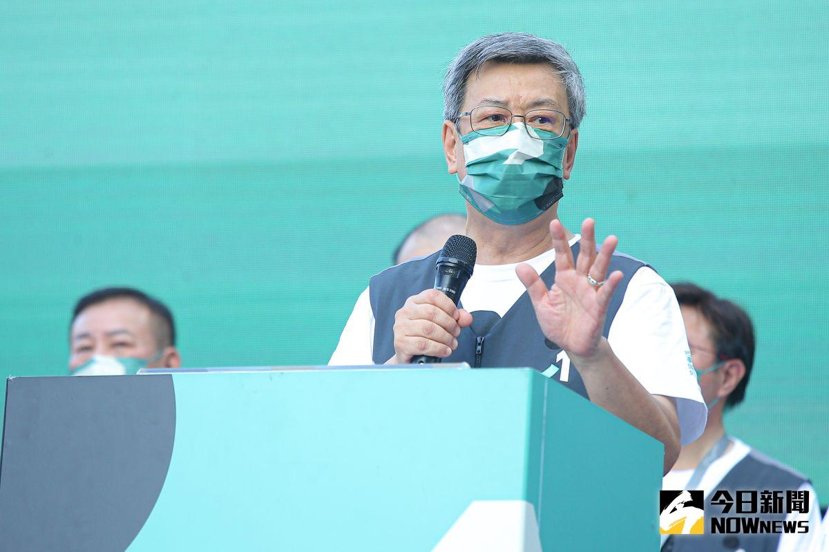 ▲前副總統陳建仁被點名是接任閣揆的人選，民進黨台北市議員王世堅11日也極力推崇，表示他是「聖光閣揆」，並直言「聖光一出，誰與爭鋒？」（資料照／記者葉政勳攝）