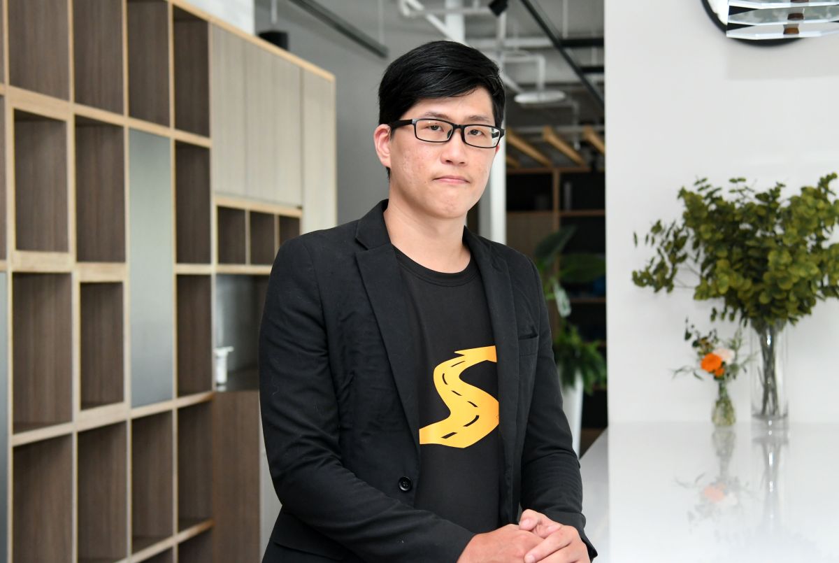 ▲全國外送產業工會理事長陳昱安。林調遜攝