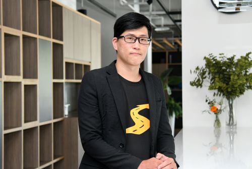 ▲台北市外送產業工會理事長 陳昱安。林調遜攝