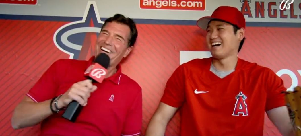 ▲大谷受訪秀超溜英文(圖片翻攝自Bally Sports West推特)