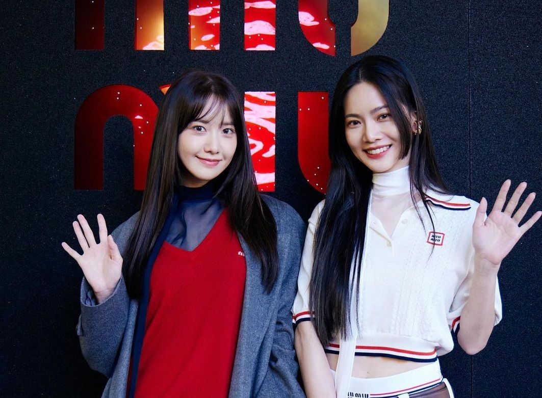 ▲曾之喬（右）同框韓國女星潤娥，兩位女神美貌令人驚豔。（圖／翻攝自曾之喬IG）