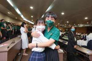 日本京都橘高校和北一女中的學生相見歡 ▲日本京都橘高校和北一女中的學生相見歡。(圖/文化總會提供)