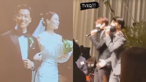 南宮珉世紀婚禮!「擁吻新娘」超甜蜜 東方神起現身嗨唱