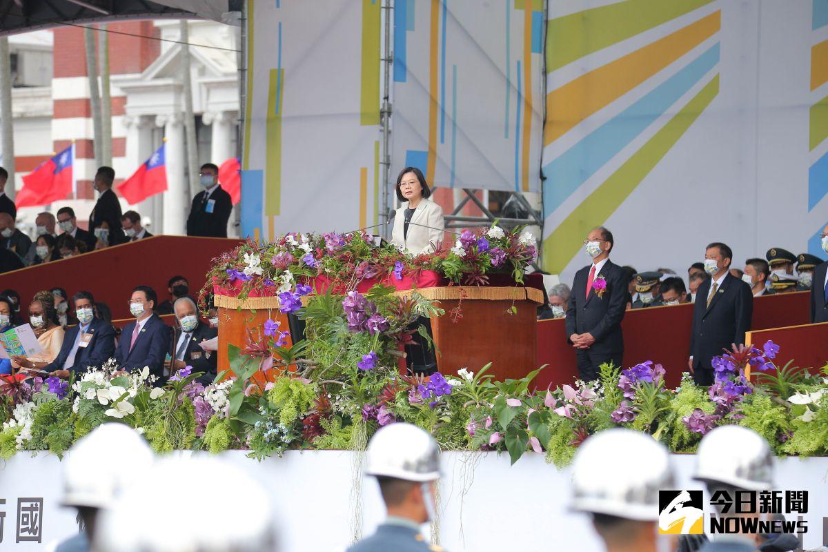 ▲蔡英文發表任內倒數第二次國慶演說，承諾打造韌性國家，把更好的台灣獻給世界。（圖／記者葉政勳攝，2022.10.10）