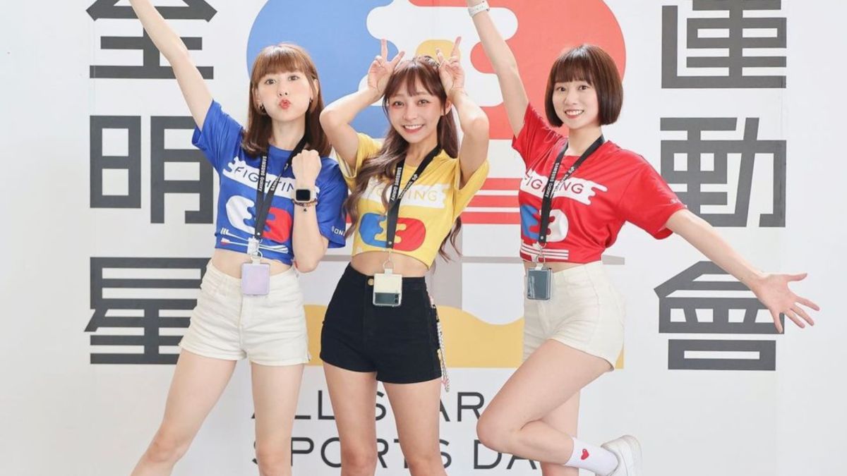 ▲《全明星運動會4》隊經理昀二（左）、林襄（中）、斐棋（右）下水挑戰。（圖／翻攝自林襄IG）