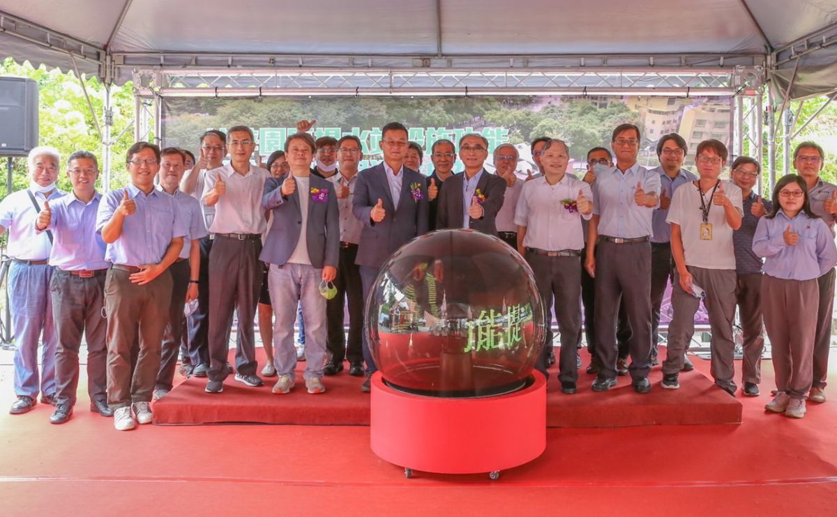 ▲經濟部加工出口區管理處楠梓科技產業園區揚水站工程竣工通水。(圖／記者黃守作攝，2022.10.11)