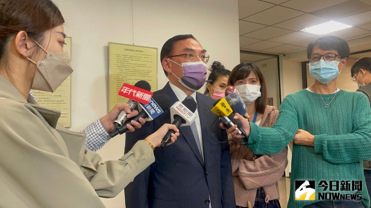 ▲法務部長蔡清祥談30元查賄標準（圖／記者潘千詩攝，2022.10.12）