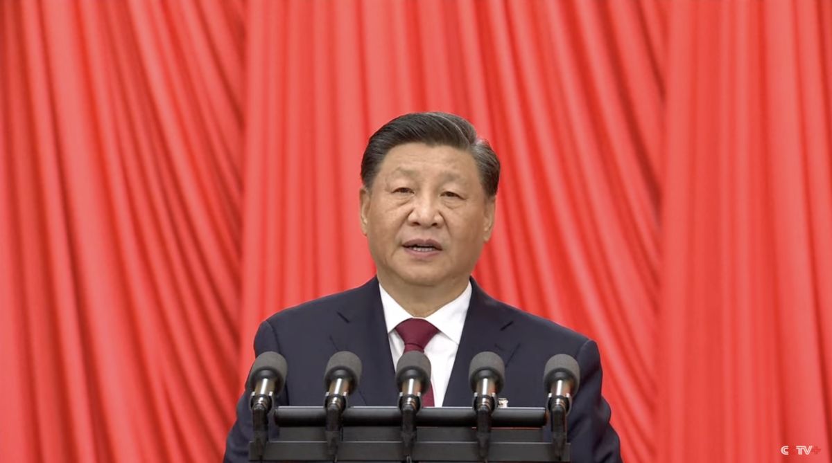 ▲中共二十大正式在北京人民大會堂登場，外界預期本會將確立習近平核心地位。（圖／擷取自CCTV）