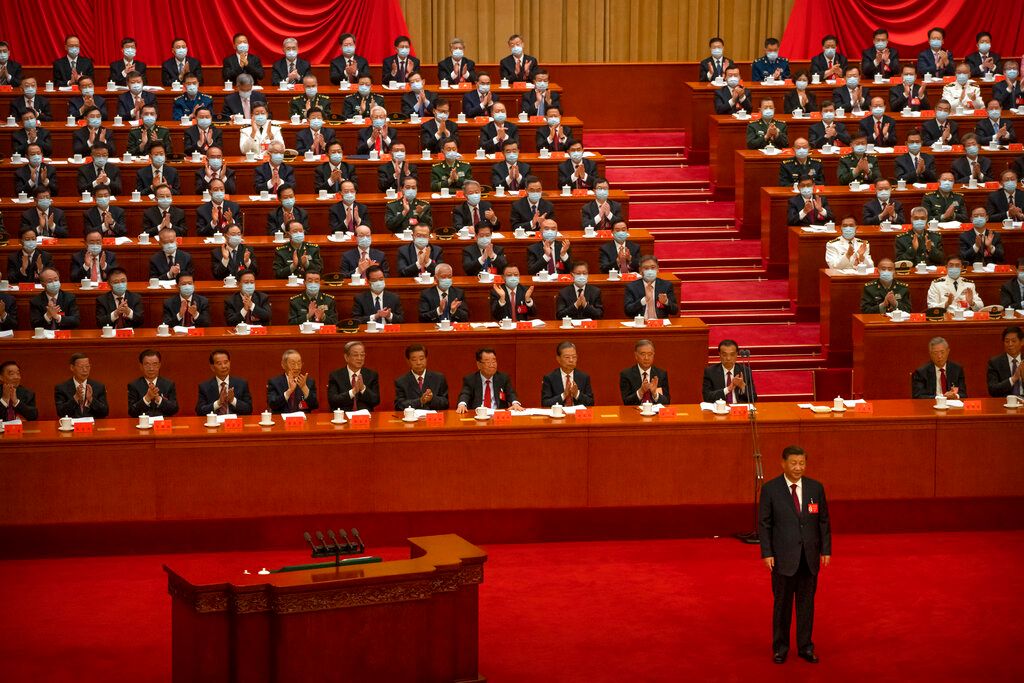 ▲中共二十大登場，習近平將邁入歷史性的第三任期。（圖／美聯社／達志影像）