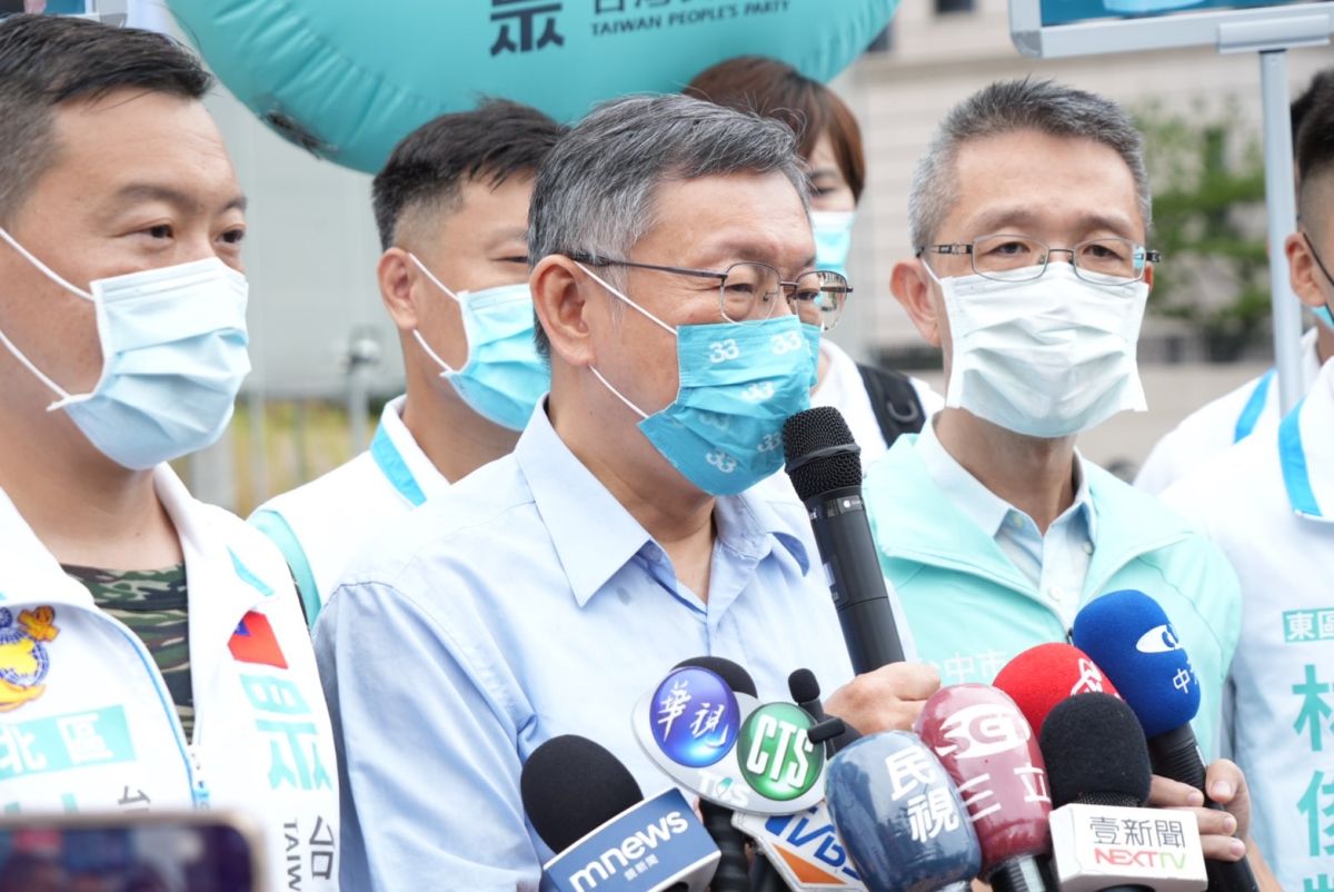 ▲柯文哲認為，勘災視察只是「作秀」。（圖／民眾黨台中市黨部提供，2022.10.16）