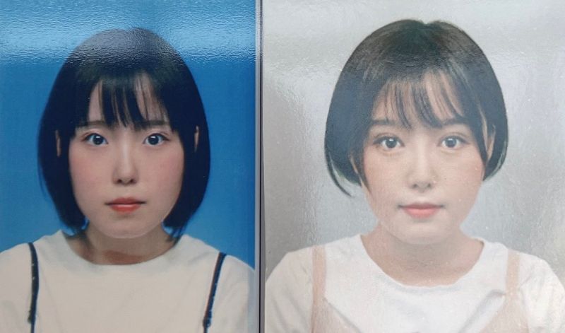 ▲古賀裕子公開整形前後證件照。（圖／古賀裕子Twitter）