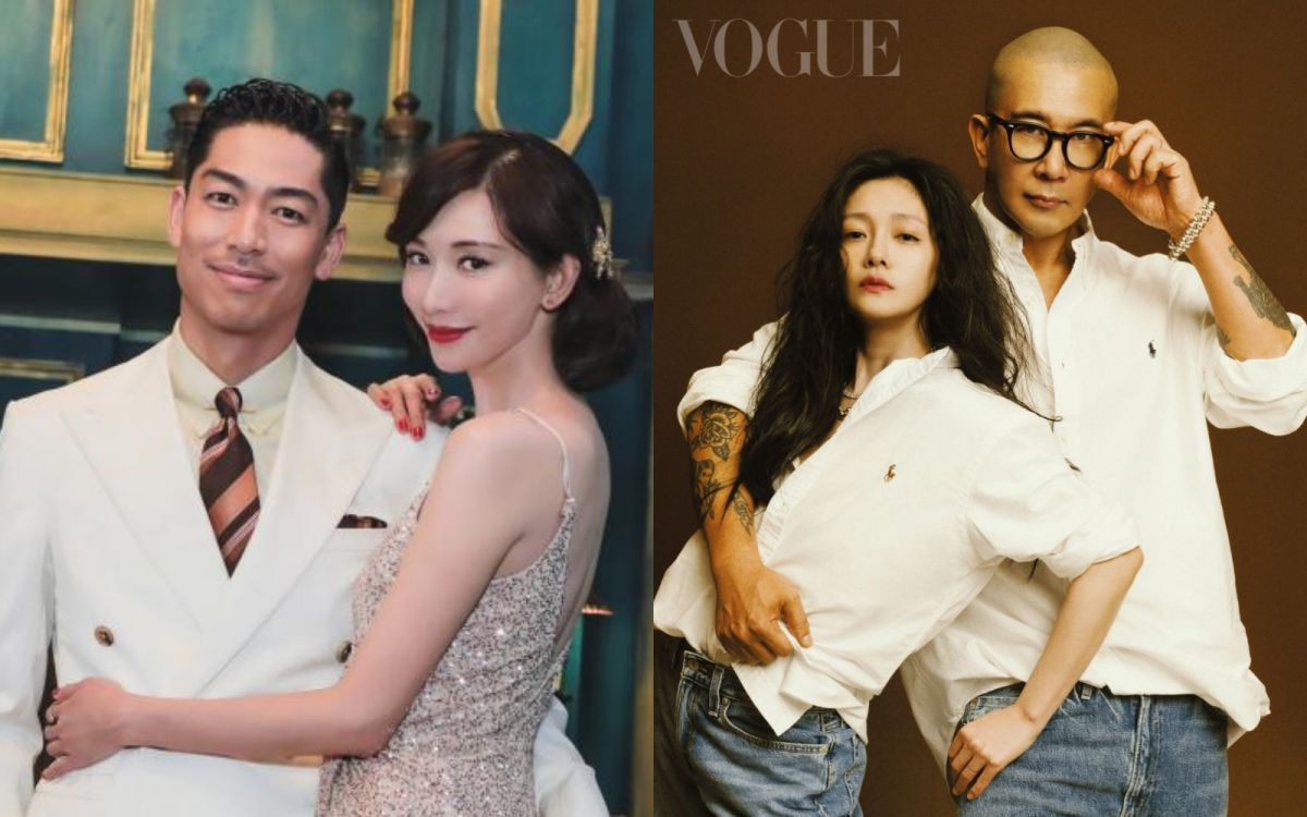 ▲AKIRA（左起）、林志玲跟大S、具俊曄這兩對異國婚姻夫妻檔，成為2022年最熱話題。（資料圖／avex taiwan、Vogue Taiwan）