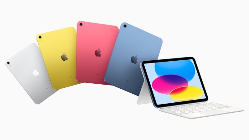 ▲全新iPad有多款顏色可供選擇，搭載寬廣的 10.9 吋 Liquid Retina 顯示器、強大 A14 仿生晶片。（圖／官方提供）