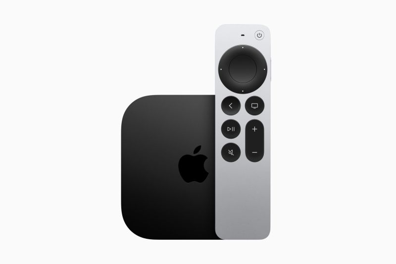 ▲Apple TV 4K雖機體縮小了一點,不過搭載以A15仿生晶片為核心,讓此裝置更加強大、能源效率也更高,CPU 性能與前一代相比最快可達 50%。(圖/Apple提供)