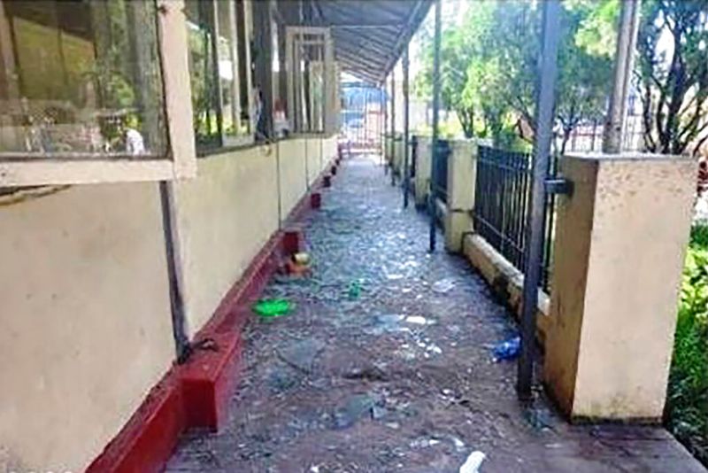 ▲緬甸最大監獄「永盛監獄」19日收到包裹炸彈發生爆炸。（圖／美聯社／達志影像）