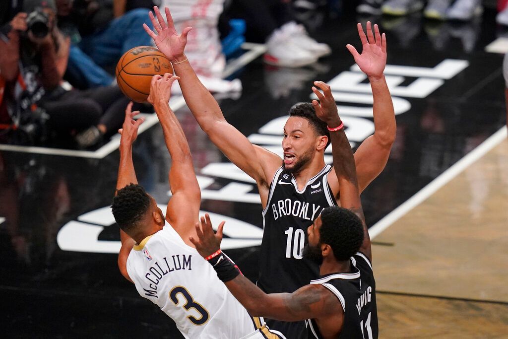 ▲Ben Simmons積極防守。（圖／美聯社／達志影像）