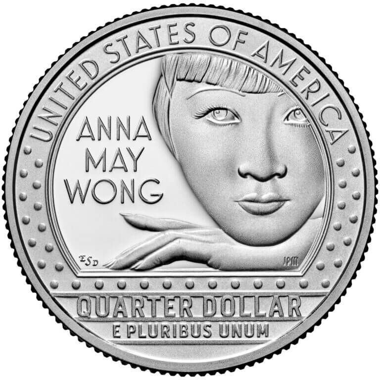 ▲美國鑄幣局推出一系列傑出女性肖像錢幣，最新發行的25美分硬幣是紀念華裔影星黃柳霜，這成為美金上第一張亞洲臉孔。（圖取自美國鑄幣局網頁usmint.gov）
