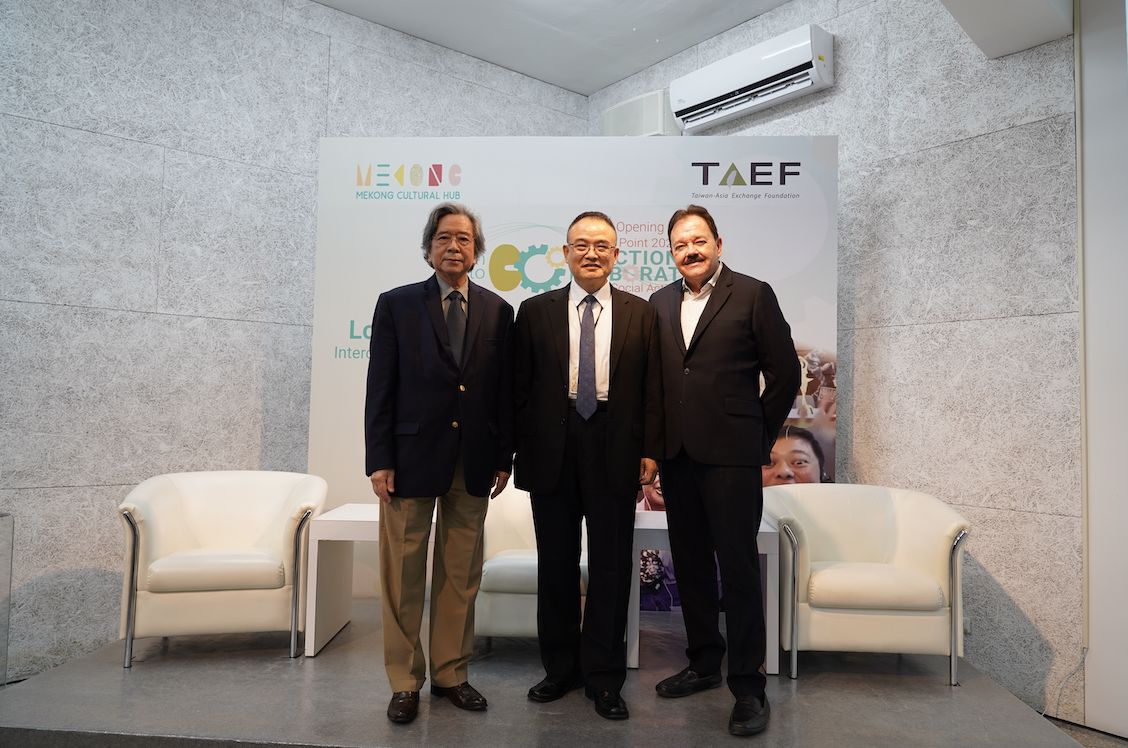 ▲左至右為台亞基金會蕭董事長、文化部蕭次長、LAI主席Richard Helfer。（圖／台亞基金會提供）