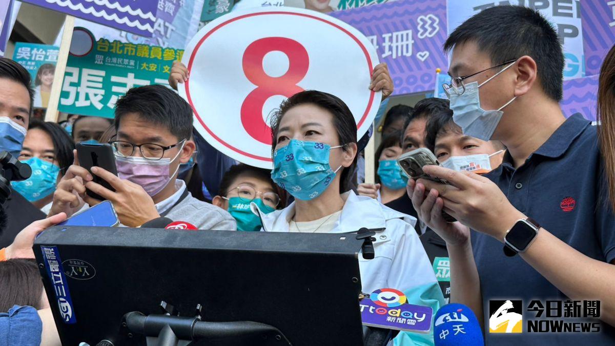 ▲針對外傳有支持者希望黃珊珊不要找親民黨主席宋楚瑜站台一事，黃珊珊21日受訪時予以否認，並並表示「不要故意做不實傳言」。（圖／記者丁上程攝，2022.10.21）