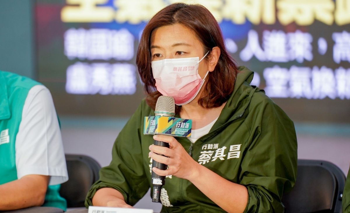 ▲林靜儀認為禿子、燕子明天同框與否，將可看出盧秀燕把韓國瑜視為毒藥還是票房。（圖／蔡其昌競總提供，2022.10.21）