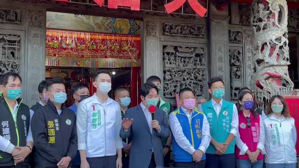 ▲副總統賴清德竹縣參香走訪基層，為民進黨新竹縣長候選人周江杰站台造勢。（圖/周江杰團隊提供）