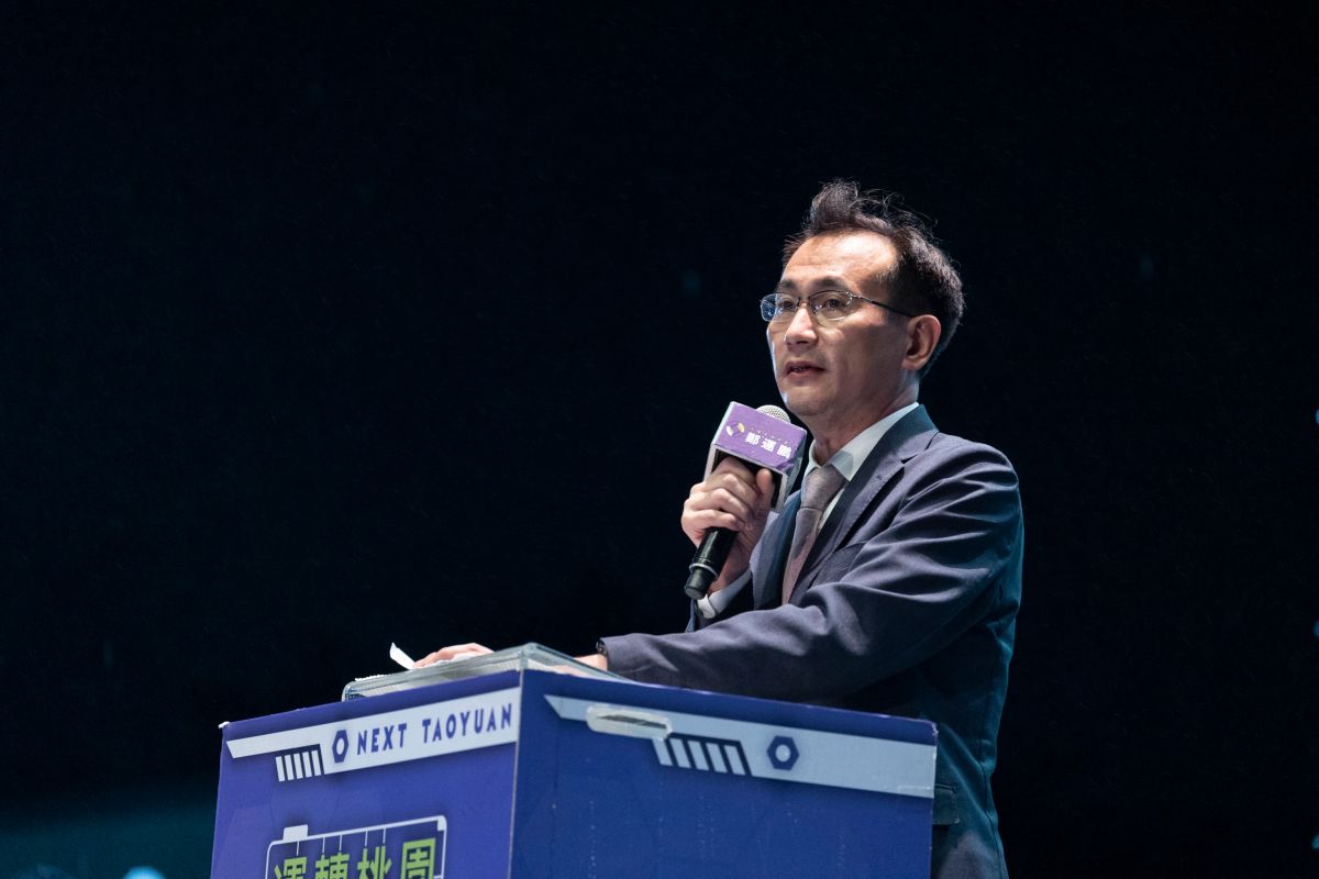 ▲鄭運鵬代表民進黨參選桃園市長，力拚接棒鄭文燦五星級施政，帶領桃園繼續大進化。（圖／民進黨提供）