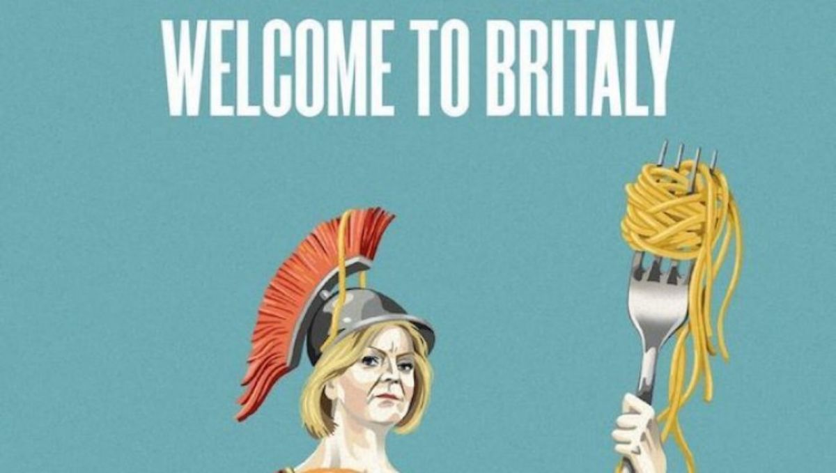 ▲ 英國「經濟學人」週刊最新一期封面標題，用結合英國和義大利所組成的「英大利」（Britaly）一字形容英國政治亂局，遭到義大利駐英國大使批評。（圖／翻攝自經濟學人）