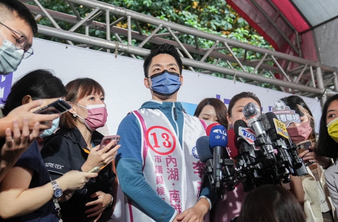 ▲蔣萬安今日為李彥秀站台。（圖／蔣萬安辦公室提供）