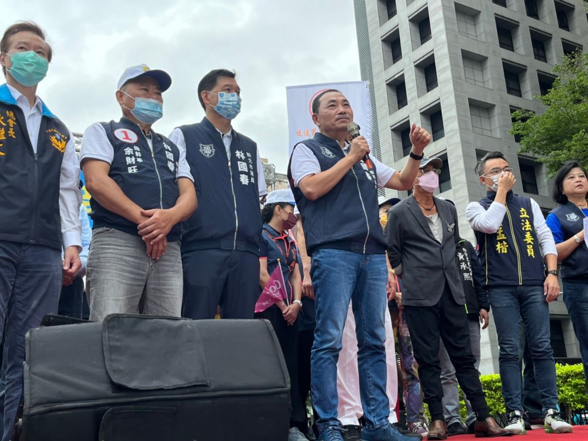 ▲侯友宜出席與市議員林國春聯合競選總部成立大會，強調選舉過程中朋友都是團結在一起的，面對所有挑戰。（圖 ／記者吳嘉億攝，2022.10.23）