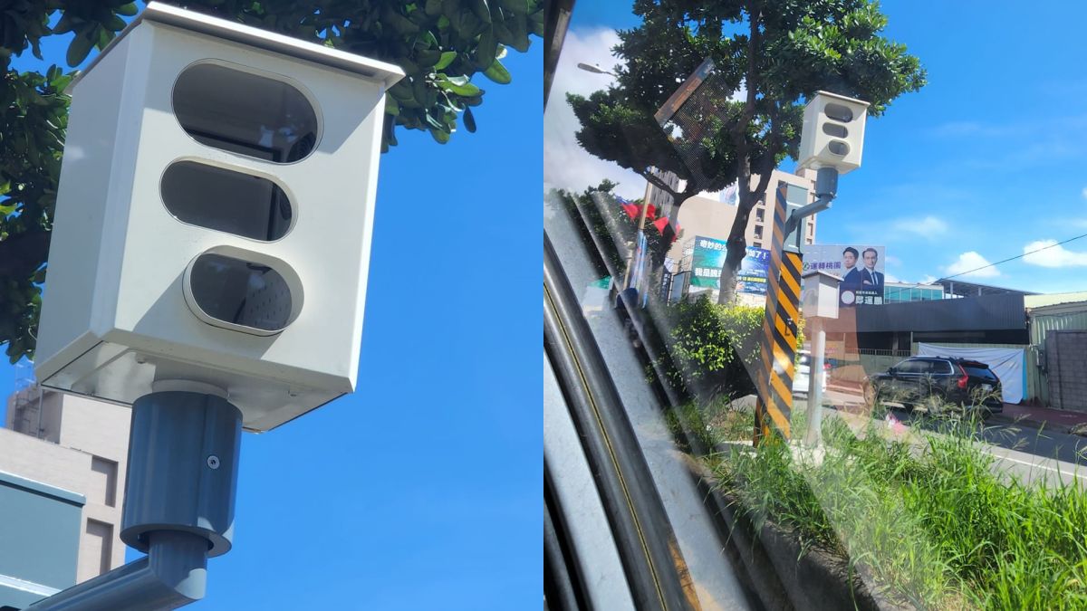 ▲有位民眾在桃園路上目睹一處測速照相桿，但仔細一看內部卻讓他傻眼。（圖／翻攝《路上觀察學院》）