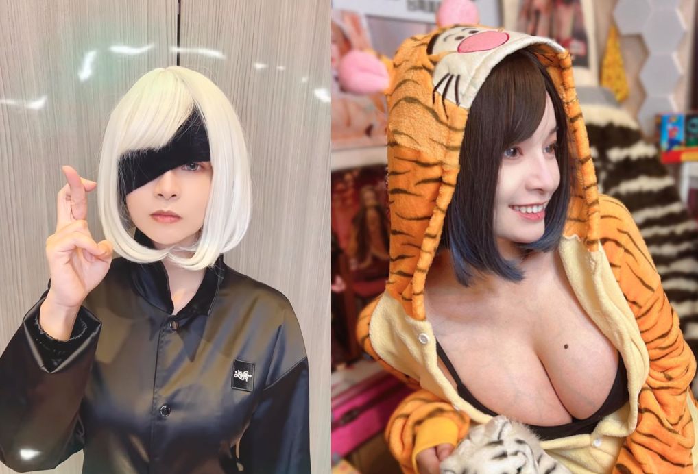 ▲「雪乳戰神」郭鬼鬼扮《咒術迴戰》五條悟，「扣子爆開」的影片曝光後，引起網友暴動。（圖／翻攝自郭鬼鬼IG）