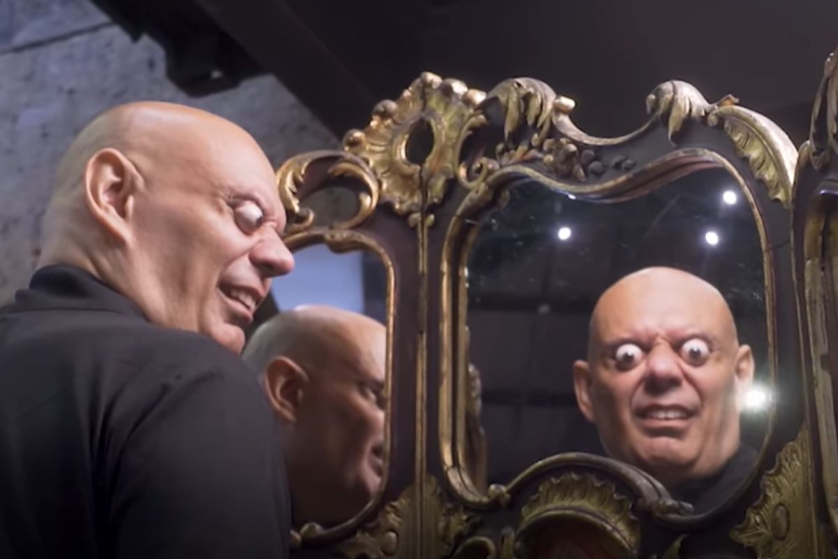 ▲不是萬聖節扮妝！巴西男眼球「伸縮自如」，創金氏世界紀錄第一名。（圖／Youtube：Guinness World Records）