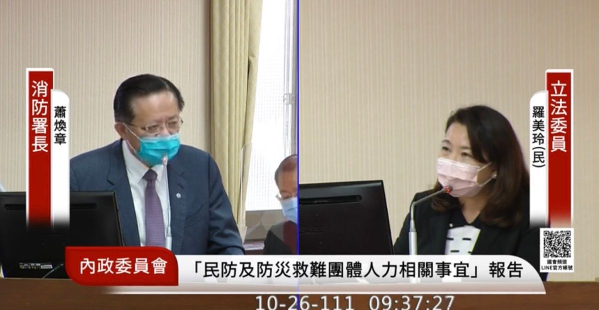 ▲消防勤一休一兩班制於多個縣市試辦，消防署長蕭煥章今證實，預計明年1月1日起全面施行。（圖／翻攝國會頻道）