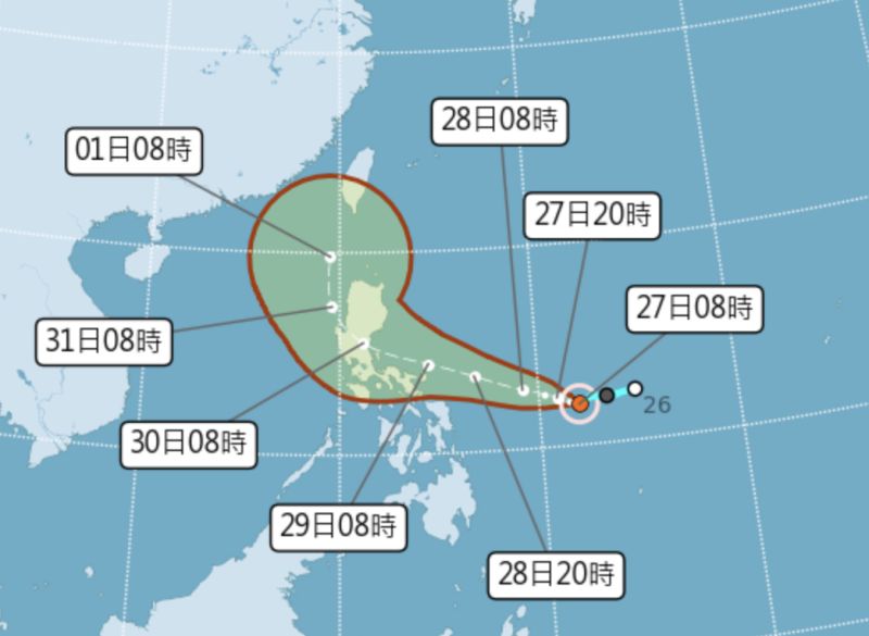 奈格颱風路徑向西調整！對台威脅大增　下週二、三最接近
