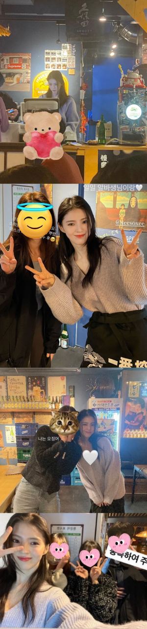 ▲韓素希與路人合照,來者不拒。(圖/IG) ▲韓素希與路人合照,來者不拒。(圖/IG)
