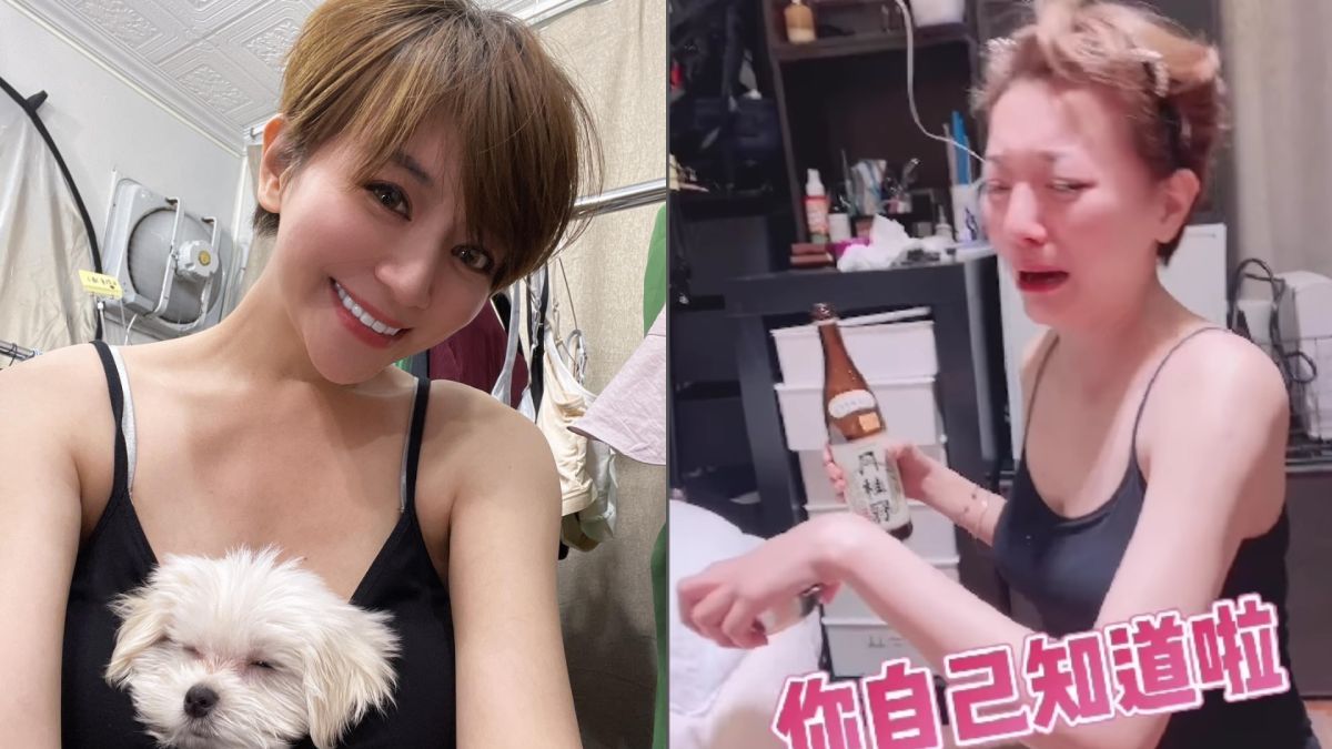 ▲李妍瑾認愛當天晚上喝醉失控，也讓男友圤智雨笑到不行。（圖／翻攝自李妍瑾臉書、圤智雨IG）